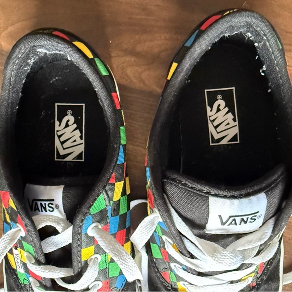 Vans Atwood Multicolor Checkered Primary Colors Sneakers size 6Y Womens 7.5 - Picture 7 of 8